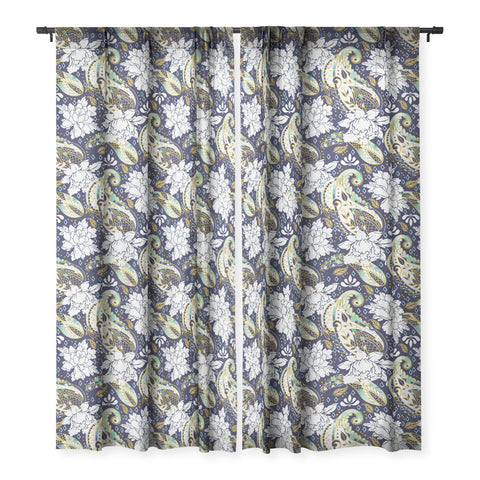 Marta Barragan Camarasa Paisley Bloom Pattern Sheer Window Curtain