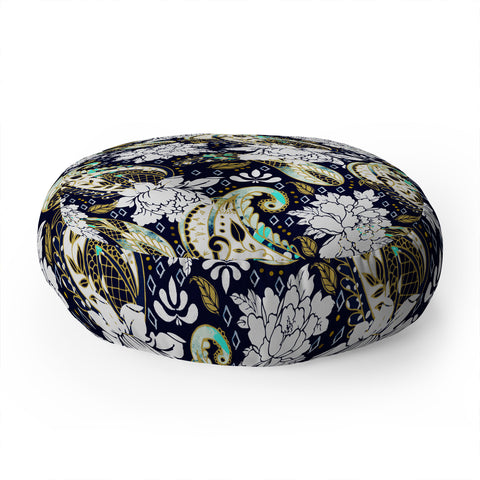 Marta Barragan Camarasa Paisley Bloom Pattern Floor Pillow Round