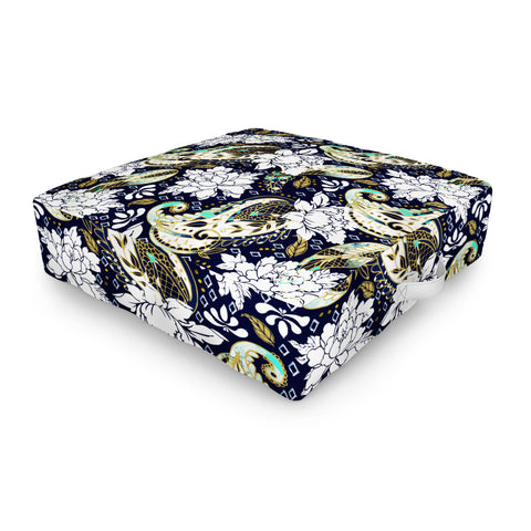 Marta Barragan Camarasa Paisley Bloom Pattern Outdoor Floor Cushion