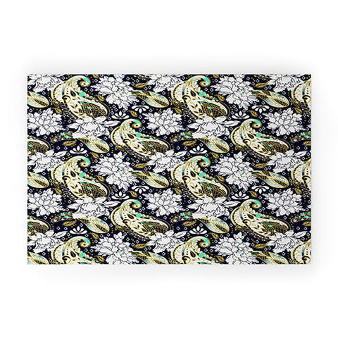 Marta Barragan Camarasa Paisley Bloom Pattern Welcome Mat