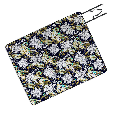 Marta Barragan Camarasa Paisley Bloom Pattern Picnic Blanket
