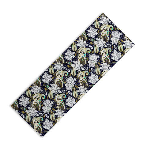 Marta Barragan Camarasa Paisley Bloom Pattern Yoga Mat