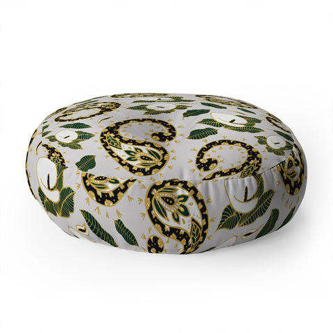 Marta Barragan Camarasa Paisley botanical obsessions Floor Pillow Round