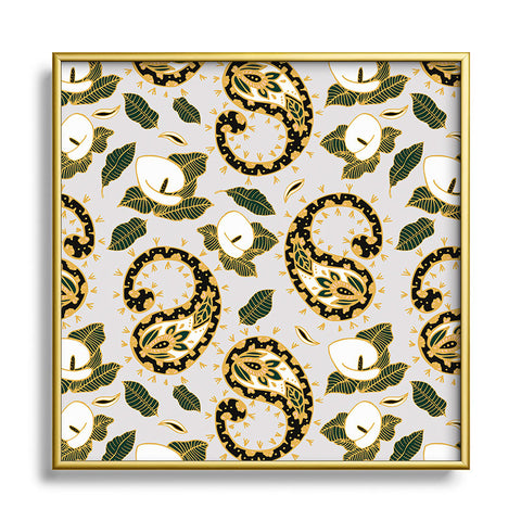 Marta Barragan Camarasa Paisley botanical obsessions Square Metal Framed Art Print