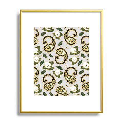 Marta Barragan Camarasa Paisley botanical obsessions Metal Framed Art Print