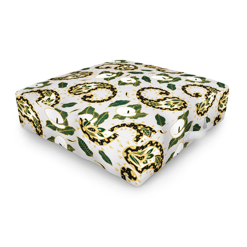 Marta Barragan Camarasa Paisley botanical obsessions Outdoor Floor Cushion