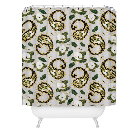 Marta Barragan Camarasa Paisley botanical obsessions Shower Curtain