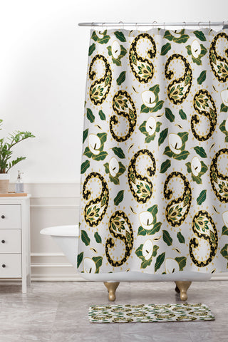 Marta Barragan Camarasa Paisley botanical obsessions Shower Curtain And Mat