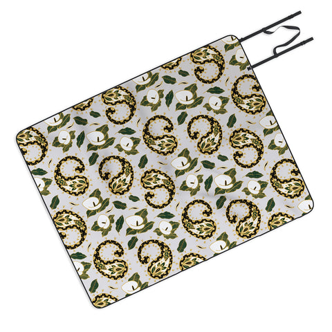 Marta Barragan Camarasa Paisley botanical obsessions Picnic Blanket