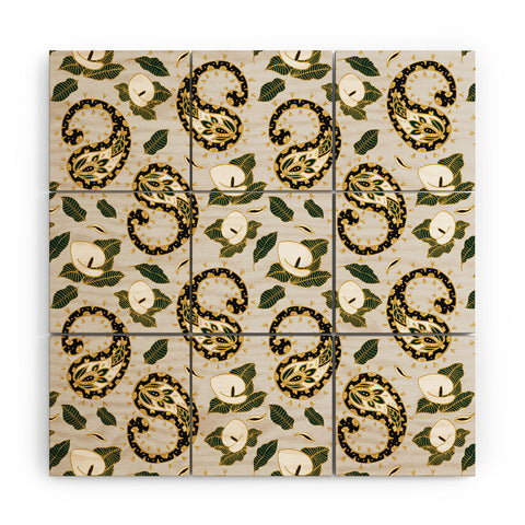 Marta Barragan Camarasa Paisley botanical obsessions Wood Wall Mural