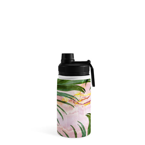 Marta Barragan Camarasa Palm leaf on marble 01 Water Bottle