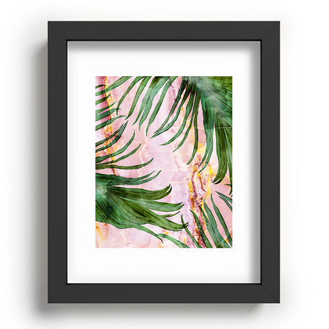 Marta Barragan Camarasa Palm leaf on marble 01 Recessed Framing Rectangle
