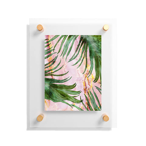 Marta Barragan Camarasa Palm leaf on marble 01 Floating Acrylic Print