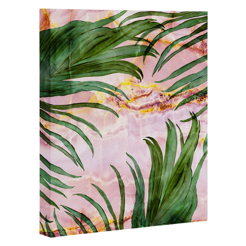 Marta Barragan Camarasa Palm leaf on marble 01 Art Canvas