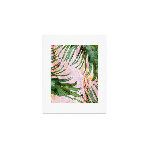 Marta Barragan Camarasa Palm leaf on marble 01 Art Print