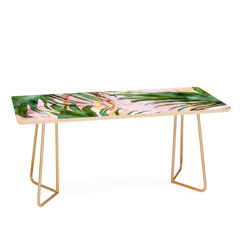 Marta Barragan Camarasa Palm leaf on marble 01 Coffee Table