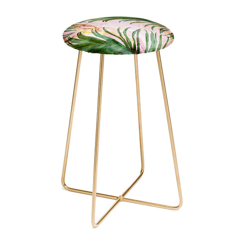 Marta Barragan Camarasa Palm leaf on marble 01 Counter Stool