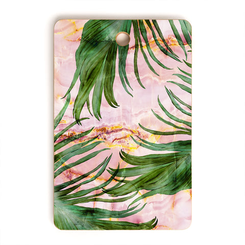 Marta Barragan Camarasa Palm leaf on marble 01 Cutting Board Rectangle