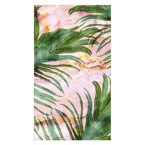Marta Barragan Camarasa Palm leaf on marble 01 Tablecloth