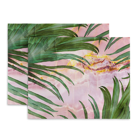 Marta Barragan Camarasa Palm leaf on marble 01 Placemat