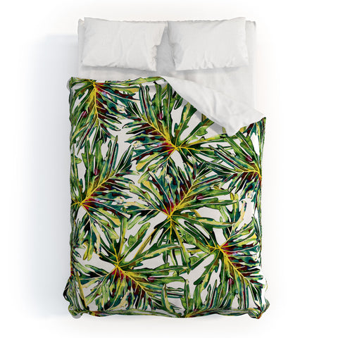 Marta Barragan Camarasa Palm leaves paradise Duvet Cover