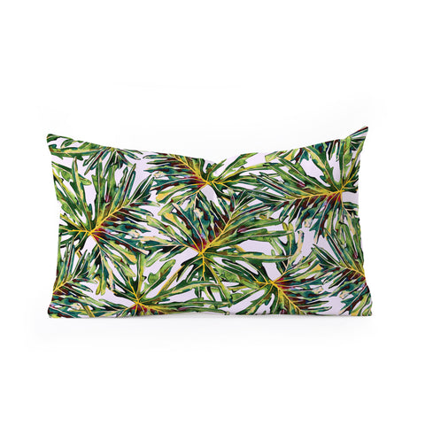 Marta Barragan Camarasa Palm leaves paradise Oblong Throw Pillow