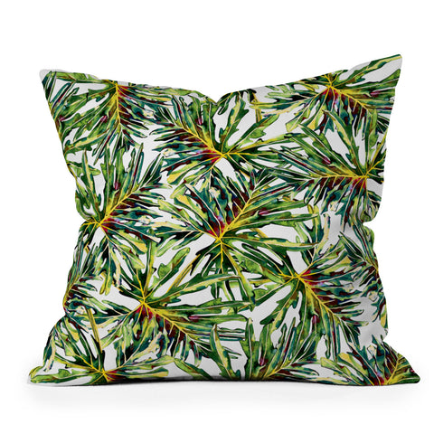 Marta Barragan Camarasa Palm leaves paradise Throw Pillow