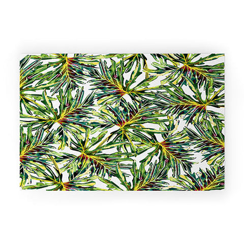 Marta Barragan Camarasa Palm leaves paradise Welcome Mat