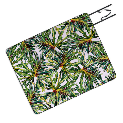Marta Barragan Camarasa Palm leaves paradise Picnic Blanket