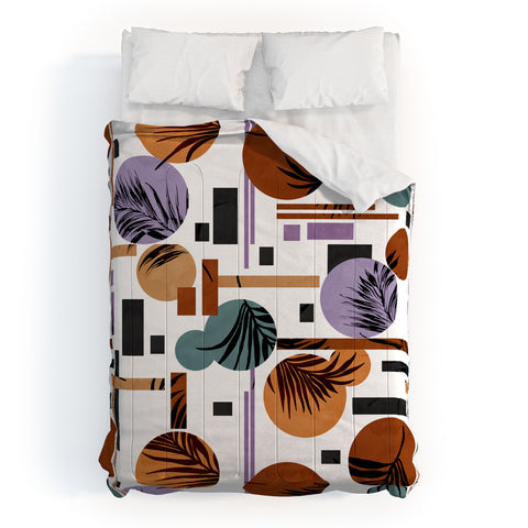 Marta Barragan Camarasa Palms in the geometric Comforter