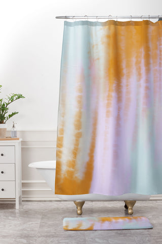 Marta Barragan Camarasa Pastel colors tie dye 71 Shower Curtain And Mat
