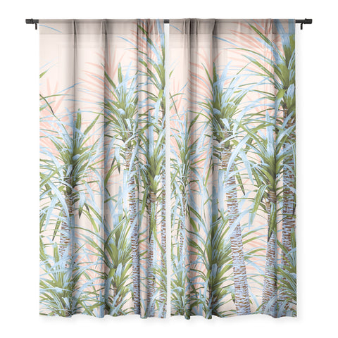 Marta Barragan Camarasa Pastel palm trees Sheer Non Repeat
