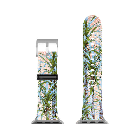 Marta Barragan Camarasa Pastel palm trees Apple Watch Band