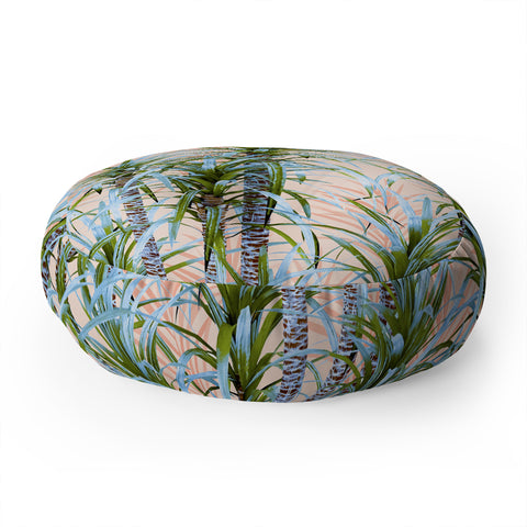 Marta Barragan Camarasa Pastel palm trees Floor Pillow Round