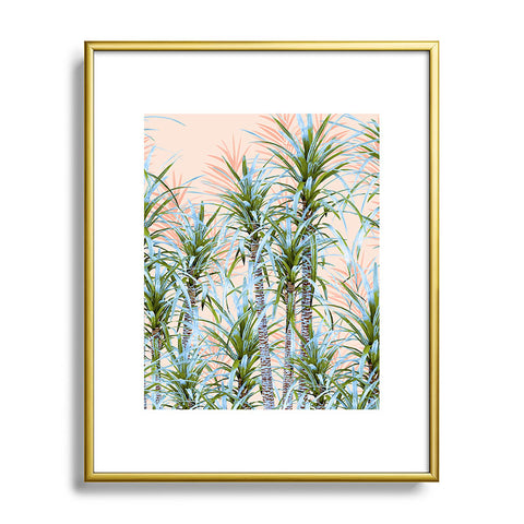 Marta Barragan Camarasa Pastel palm trees Metal Framed Art Print