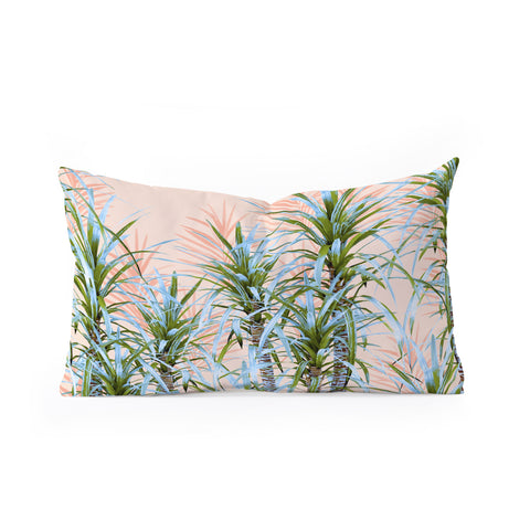 Marta Barragan Camarasa Pastel palm trees Oblong Throw Pillow