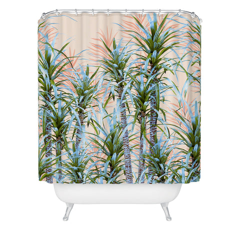 Marta Barragan Camarasa Pastel palm trees Shower Curtain