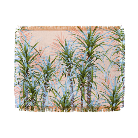 Marta Barragan Camarasa Pastel palm trees Throw Blanket