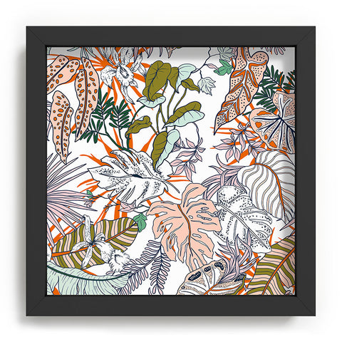 Marta Barragan Camarasa Pastel tropical botanical 90 Recessed Framing Square