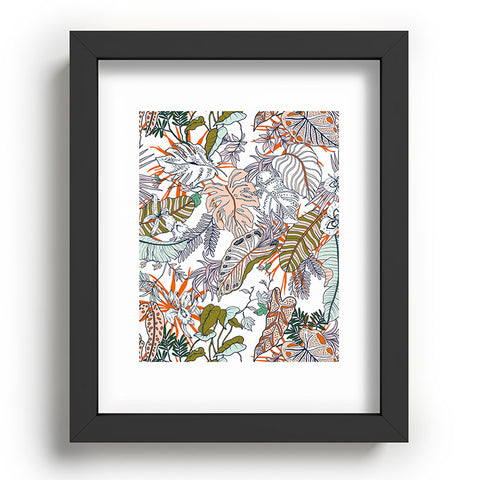 Marta Barragan Camarasa Pastel tropical botanical 90 Recessed Framing Rectangle