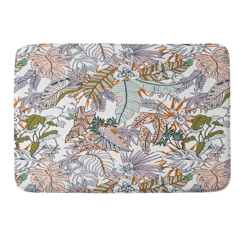 Marta Barragan Camarasa Pastel tropical botanical 90 Memory Foam Bath Mat