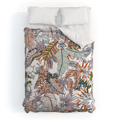 Marta Barragan Camarasa Pastel tropical botanical 90 Comforter