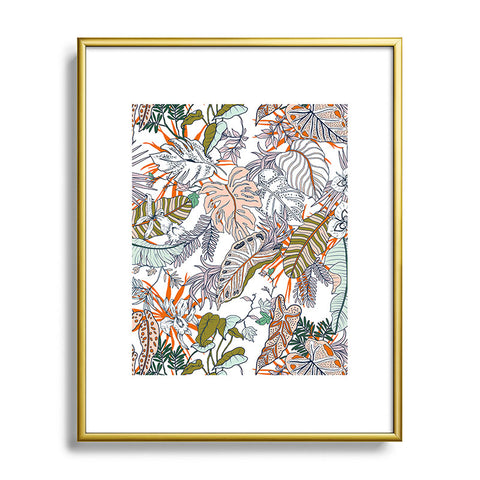 Marta Barragan Camarasa Pastel tropical botanical 90 Metal Framed Art Print
