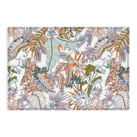 Marta Barragan Camarasa Pastel tropical botanical 90 Outdoor Rug