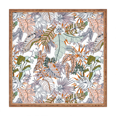 Marta Barragan Camarasa Pastel tropical botanical 90 Square Tray