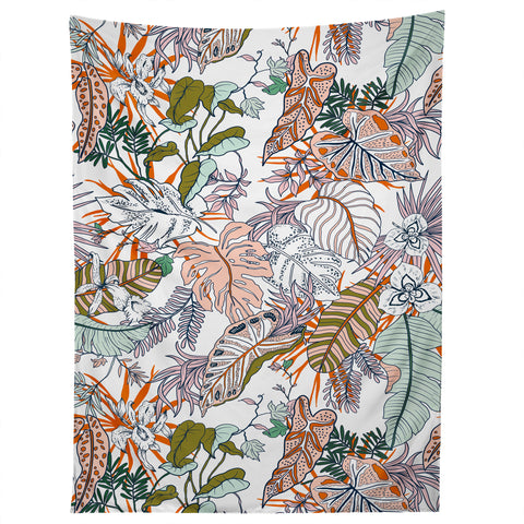 Marta Barragan Camarasa Pastel tropical botanical 90 Tapestry