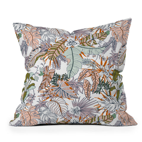 Marta Barragan Camarasa Pastel tropical botanical 90 Throw Pillow