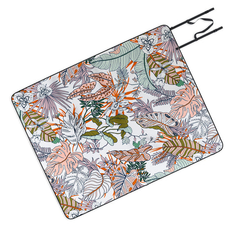 Marta Barragan Camarasa Pastel tropical botanical 90 Picnic Blanket