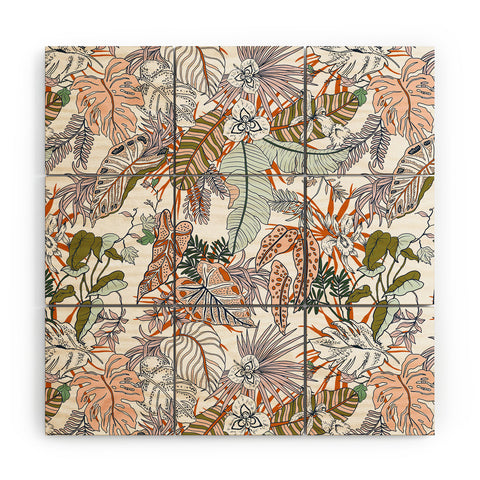 Marta Barragan Camarasa Pastel tropical botanical 90 Wood Wall Mural