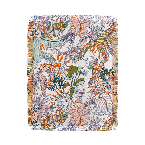 Marta Barragan Camarasa Pastel tropical botanical 90 Throw Blanket